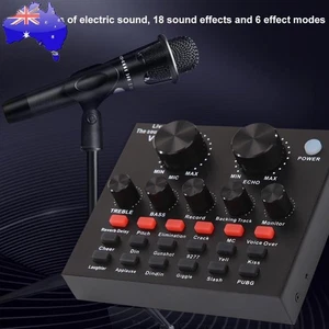 V8 Audio USB Headset Microphone Webcast Live Sound Card for Phone Computer - Afbeelding 1 van 8