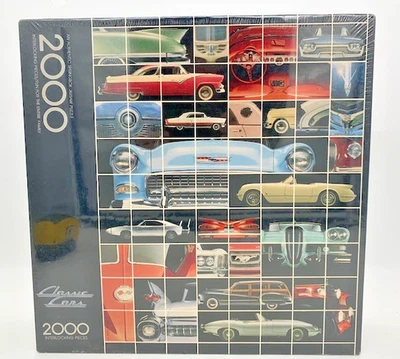 Vintage Springbok 2000 Piece Classic Cars Puzzle New Sealed - Image 1 of 4