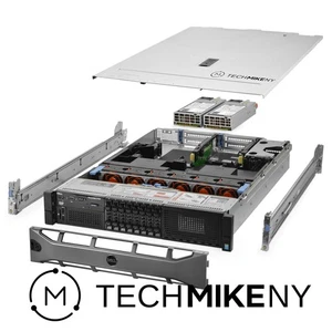 Dell PowerEdge R730 Server 2x E5-2620v3 2.40Ghz 12-Core 128GB RAM 8x Caddies VM - Picture 1 of 5