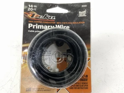 Deka 00483 Black 14 Gauge Primary Wire 20' Long - Image 1 of 4