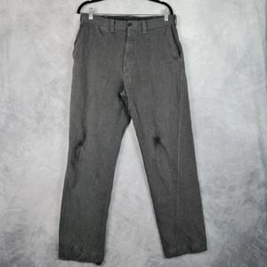 Vintage Filson Wollhose Herren 32 grau Whipcord Arbeitskleidung abgenutzt repariert USA - Bild 1 von 24