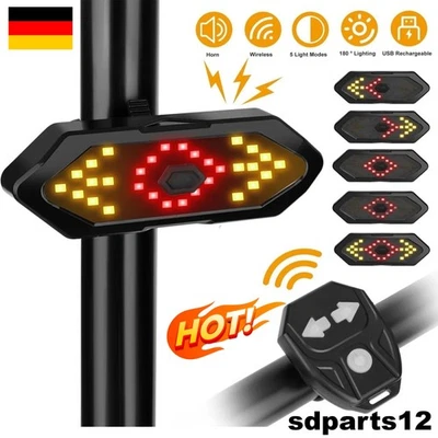 E Scooter Blinker/Rücklicht,Led Scooter Blinker Usb-Aufladung Mit Fernbedienung - Bild 1 von 4