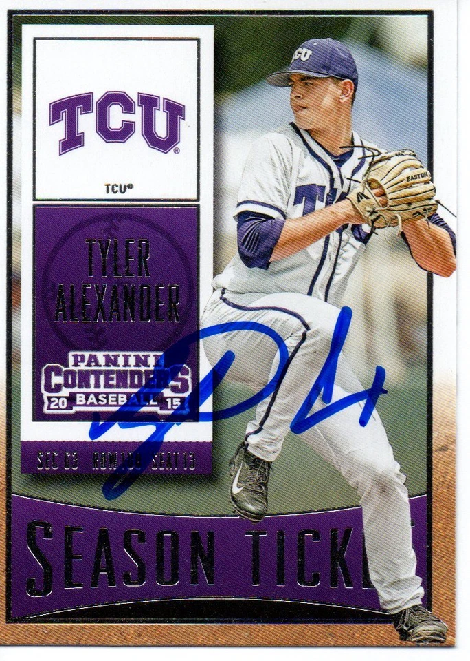 Tyler Alexander TCU Horned Frogs 2015 Panini Contenders Signed Card - Image 1 of 1
