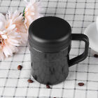 (Black) Self Stirring Coffee Mug 320ml Lightweight Food Grade Stainless