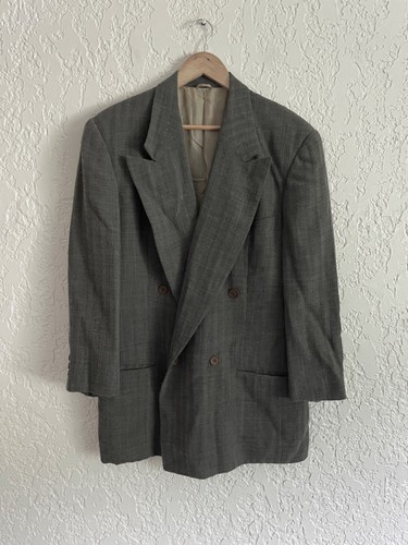 SUPREME ? GIORGIO ARMANI® RARO cappotto sportivo blazer grigio doppiopetto anni 90 40