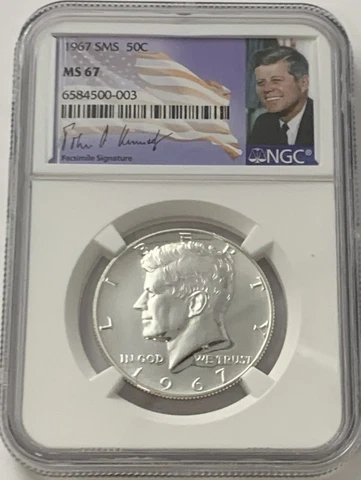 1967 SMS NGC MS67 KENNEDY HALF DOLLAR 50C SPECIAL MINT SET UNCIRCULATED Cover
