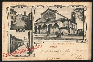 ag9535 - CARTOLINE D'EPOCA - Monza Città - Antica Chiesa delle Grazie Vecchie - Picture 1 of 1