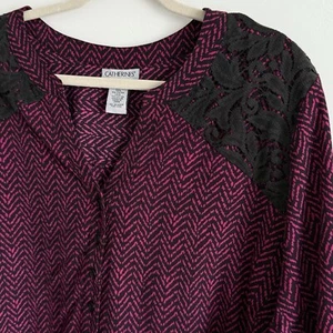 Blusa túnica Catherines para mujer 3X ligera cómoda carrera informal playera - Imagen 1 de 9