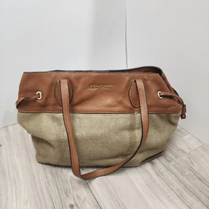 MICHAEL Michael Kors Tan Canvas and Leather Tote - Picture 1 of 5