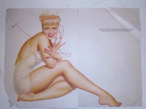 1941 Petty Niña Original ESQUIRE Gatefold - "Aquí I Tought" - Escasa - Picture 1 of 1