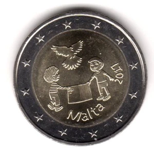 2 Euro-Sondermünze MALTA 2017 Frieden - Bild 1 von 1