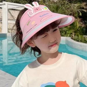 Children's Sunscreen Cute Cartoon Hat Uv Resistant Sun Hat No-Top Wide Brim G8A0 - Picture 1 of 26