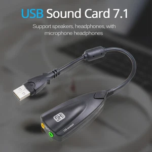 2PCS USB2.0 To 3.5mm Mic/Headphone External 7.1 Channel Audio Sound Card Adapter - Picture 1 of 14