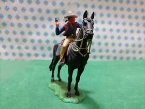 COWBOY Bandito a Cavallo , Vintage 70 mm. - Elastolin 7001 - Foto 1 di 5