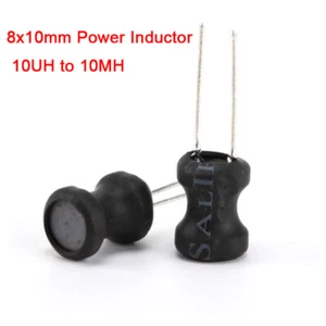 8 x 10mm Power Inductor 10UH 22UH to 10MH Radial Choke H Word Word Inductance - Picture 1 of 5