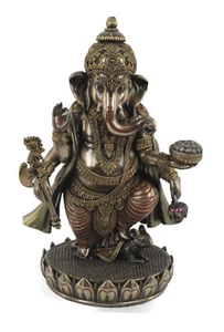 Estatuilla de bronce Shiro de Lord Ganesh Ganesha - Imagen 1 de 2