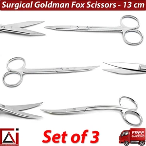 Surgical Goldman Fox Scissors Tissues Cutting Gum Shears 13cm London Instruments - Picture 1 of 9