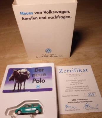 Herpa 1/87 Volkswagen Il Nuovo VW Polo Limitato + Telefonkarte neuwertig 500 St - Immagine 1 di 3