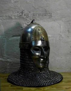 Historischer König Helm Stahl Mittelalter Ritter Osmanische Maske Gesichtshelm Replik - Bild 1 von 15