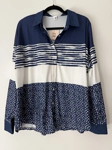 Women Tops Business Casual Long Sleeve Button Down Shirts Work Boho Blouses 3XL - Picture 1 of 8