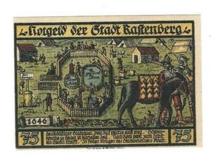 Notgeld Rastenberg - Stadt Rastenberg - 75 Pfennig - 1921 -Bild 2 "1646" - Picture 1 of 2