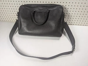 COACH Authentic Laptop Computer Bag Business Case Leather Bag Black - Picture 1 of 7