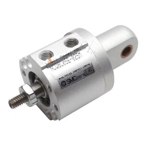 Cilindro neumático SMC NCQ8C056-025M, diámetro de ø9/16 pulgadas, carrera de 1/4 pulgada, #10-32, 200 psi - Imagen 1 de 8