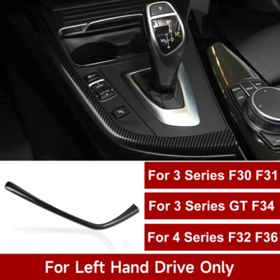 Tira L de cambio de marchas de carbono ABS para BMW Serie 3 4 F30 F34 3GT 2013-2019 Foto 1 de 4