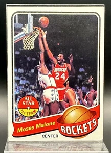 Moses Malone - 1979 Topps #100 Pallacanestro Houston Rockets - Foto 1 di 2