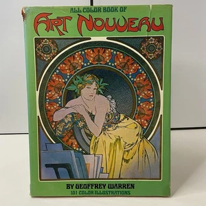 1st Print All Color Book of Art Nouveau Geoffrey Warren 1972 Illustrations - Picture 1 of 12