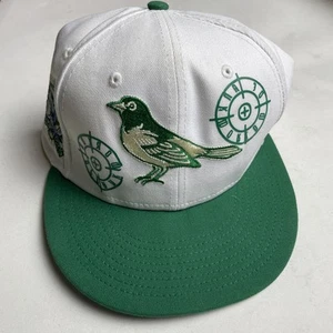 Cappello aderente New Era 59FIFTY Baltimore Orioles 8 verde bianco bambino blu UV - Foto 1 di 6