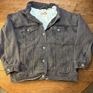 Levi’s SilverTab Men’s Lined Trucker Jacket Vintage Black Denim Size L - Picture 1 of 17