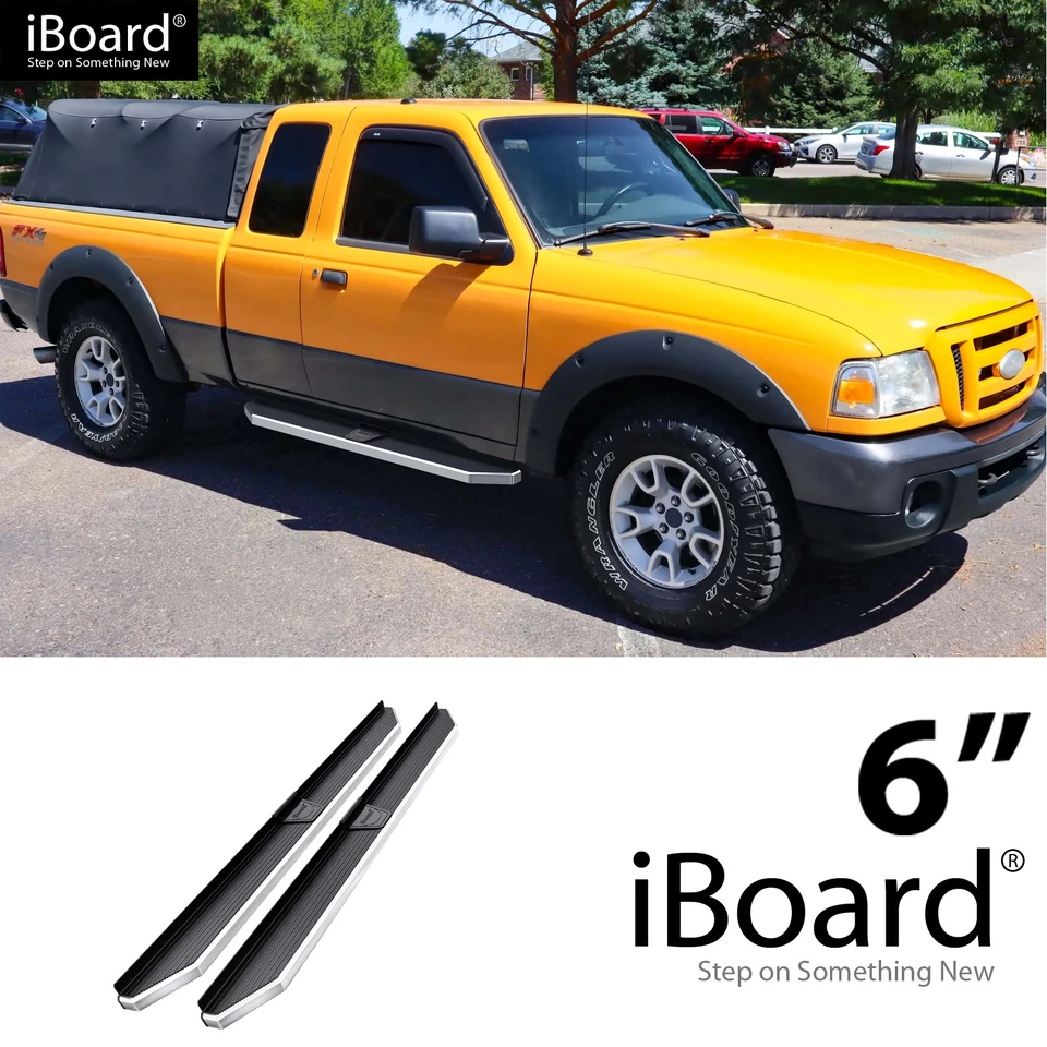 APS Running Board Polished 6" Fit Ford Ranger Mazda B Super Cab 2Dr 98-11 - Image 1 of 4