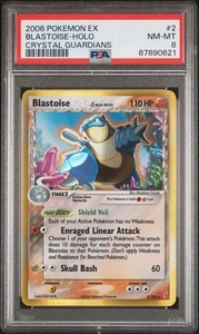 Pokemon 2006 PSA 8 casi nuevo-como nuevo Blastoise Delta 2/100 EX Crystal Guardians Holo - Imagen 1 de 2