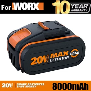 Batería 8000mAh 20V MAX 8,0Ah Para Worx Original Batería de Repuesto WA3553 WA3556 WA3551 - Imagen 1 de 19