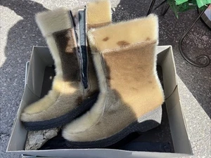 Naturfell Schuhe Damen Größe 7 - Bild 1 von 4