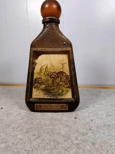 Vintage Jim Beam WHISKEY DECANTER James Lockhart Collectible-Raccoon Chip Paint - Picture 1 of 3