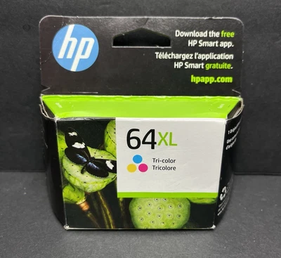 HP 64 XL Tri-Color Ink Cartridge OEM Genuine N9J91AN NEW EXP: 3/2027 - Image 1 of 4