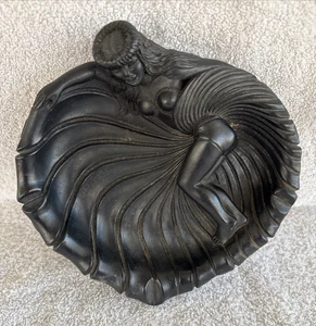 VTG Coco Joe's Hula Girl Ashtray Trinket Dish Naughty Tiki Made W/Lava 1950's - Picture 1 of 10