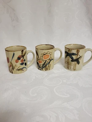 Vintage 1970s Otagiri 3 Coffee Cup, 12 Sided, Brown Speckled Japanese Stoneware - Image 1 of 4