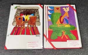 Murray Design Weihnachtskarten mit Umschlägen 2 Packungen Wichtel dünne Rentiere Posten - Bild 1 von 5
