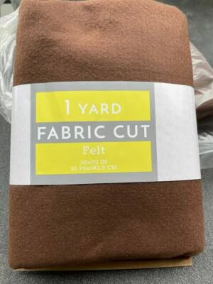 New Image Group Walnut Brown One 1 Yard Felt Fabric cut 36 x 72 (3) THREE YARDS - Image 1 of 4