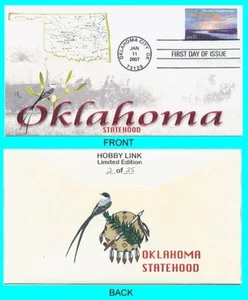OKLAHOMA STATEHOOD ERSTTAGSBRIEF TYP 2 - Bild 1 von 1