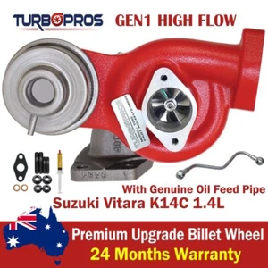 GEN1 High Flow Turbo+Genuine Oil Feed Pipe For Suzuki Vitara K14C 1.4L - Bild 1 von 16