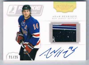 2011-12 DOMINION ROOKIE AUTOGRAPHED JERSEYS STICK ADAM HENRIQUE SIMON DESPRES