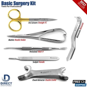 Basic Micro Periodontal Oral Surgery Kit Surgical Retractors Dental Instruments - Picture 1 of 7