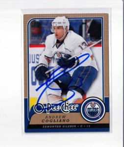 ANDREW COGLIANO autographed SIGNED '08/09 EDMONTON OILERS "O-Pee-Chee" card - Picture 1 of 1