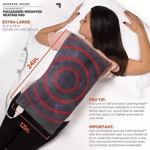 Heat Pad Massaging Weighted Heating Pad Sharper Image open box free shiping - Picture 1 of 3