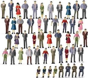 P50 Model Trains Architectural 1:50 O Scale Painted Figures O Gauge Sitting and - Picture 1 of 12