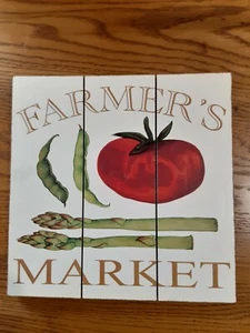 WOOD SIGN "Farmer's Market" Sign Rustic Wall Decor - Bild 1 von 4
